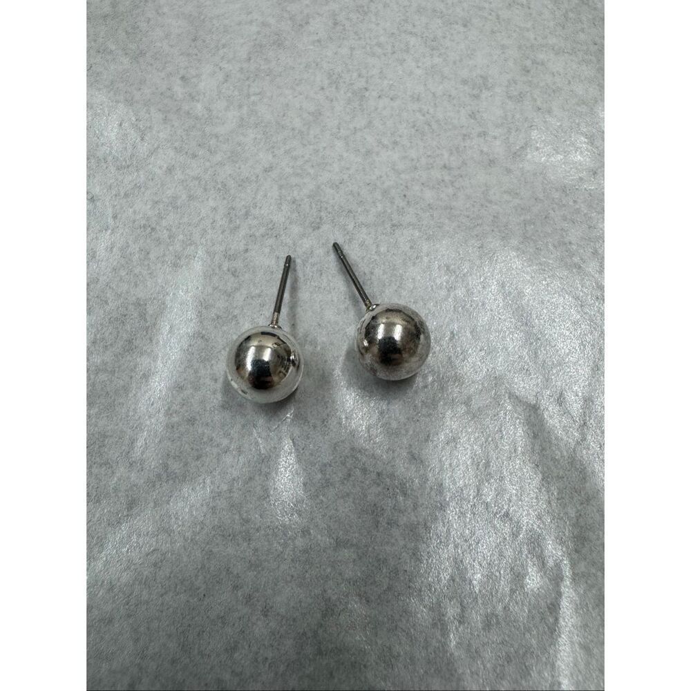 Silver Ball Earrings